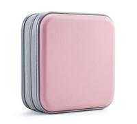 UENTIP Étui de Rangement en Plastique Rigide pour CD et DVD Capacité CD (Rose Clair, 48 Capacité)
