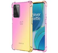 Ueokeird Coque de protection fine en TPU souple et résistante aux chocs pour Oneplus 9 Pro (rose/doré)