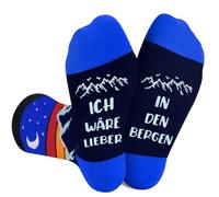 UEOTO Cadeaux amusants pour hommes Chaussettes avec inscription en allemand « Ich WwürRDE LIEBER » Chaussettes drôles Cadeau d'anniversaire de Noël pour hommes, frères et amis, Randonnée, 40-48