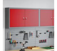 UERNGFTKM Armoire à outils en acier rouge gris avec étagères réglables, système de serrure à came et design industriel, 50 x 20 x 55 cm, pour atelier et loft