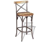 UERNGFTKM Chaise de bar en bois massif recy e style antique, fabriquée à la main, unique grâce au grain du bois visible et aux signes d'usure, charge jusqu'à 110 kg