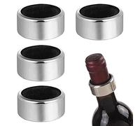 UERRY CQU0 Lot de 4 anneaux en acrylique pour bouteille de vin rouge brillant