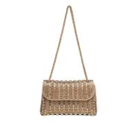 UERSJWYSO Pochettes de Soirée pour Femmes, Sacs à BandoulièRe en Cristal Scintillant et Strass, Sac à Bandoulière avec ChaîNe, Sac de Mariage,d'or