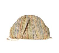 UERSJWYSO Pochettes en Paille pour Femmes éLégantes Tissées pour Les Vacances D'été Sac à Bandoulière Plissé,d'or