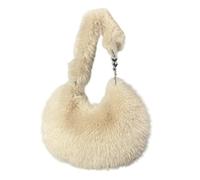 UERSJWYSO Sac à BandoulièRe en Fausse Fourrure pour Femme Style Y2k éLéGant Mini Sac De Soirée Doux Et Moelleux,Apricot