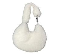 UERSJWYSO Sac à BandoulièRe en Fausse Fourrure pour Femme Style Y2k éLéGant Mini Sac De Soirée Doux Et Moelleux,Blanc