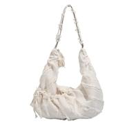 UERSJWYSO Sac À Bandoulière pour Femme avec Sangles Réglables Style Décontracté Et Tendance en Toile Grande Capacité Fourre-Tout,Blanc