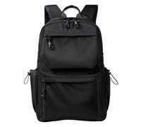 UERSJWYSO Sac À Dos Étanche pour Homme Et Femme Grande Capacité Léger Idéal pour L'école Ou Les Voyages avec Bretelles Réglables,Noir