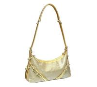UERSJWYSO Sac à Main Strass pour Femme, Bandoulière Réglable, Sac Hobo Scintillant, Sac De SoiréE Tendance Y2k, Sac à BandoulièRe sous Les Bras,d'or