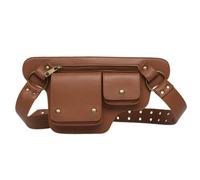 UERSJWYSO Sac Banane en Cuir PU pour Femme Style Vintage Style Cowboy Occidental Utilitaire Décontracté Voyage Sport,Light Brown