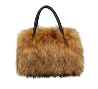 UERSJWYSO Sac Fourre-Tout en Fausse Fourrure pour Femme Léger Et Moelleux avec Poignée Supérieure Et Fermeture éclair,10