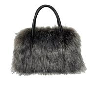 UERSJWYSO Sac Fourre-Tout en Fausse Fourrure pour Femme Léger Et Moelleux avec Poignée Supérieure Et Fermeture éclair,3