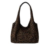 UERSJWYSO Sac Fourre-Tout pour Femme Imprimé Léopard Sacs À Main Tendance Grande Capacité Mignon Décontracté À Bandoulière,Marron