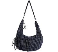 UERSJWYSO Sac Hobo en Toile pour Femme Fourre-Tout Léger Sac À Bandoulière Grand Sac À Main Sac De Voyage Sac Messager,Noir