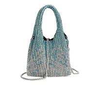UERSJWYSO Sac Seau de Luxe en Strass pour Femme, Sacs à Main et Pochettes à Strass Scintillants Dégradés, Sac De Soirée,Vert