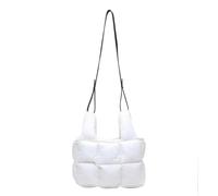 UERSJWYSO Sacs à Bandoulière Matelassé pour Femmes Petits Sacs à Bandoulière Tendance Légers et Rembourrés avec Bandoulière RéGlable,Blanc