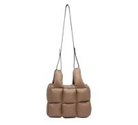UERSJWYSO Sacs à Bandoulière Matelassé pour Femmes Petits Sacs à Bandoulière Tendance Légers et Rembourrés avec Bandoulière RéGlable,Marron
