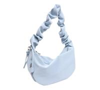 UERSJWYSO Sacs à Bandoulière Plissés Tendance pour Femmes Sac à Main Souple et Imperméable Couleur Unie Sac à Bandoulière Hobo Y2k,Bleu