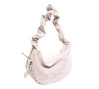 UERSJWYSO Sacs à Bandoulière Plissés Tendance pour Femmes Sac à Main Souple et Imperméable Couleur Unie Sac à Bandoulière Hobo Y2k,Apricot