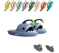 UERSUR Angler Fish Slides, Shark Chanclas, Glow in the Dark, Hai Pantoufles pour homme et femme, bleu, 44/45 EU