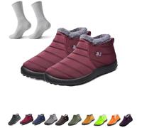 UERSUR Boojoy Bottes de neige hiver orthopédiques imperméables et chaudes pour femmes,chaussures homme et femme (Fuchsia, Adulte, Femme, 41, Numérique, Système Taille Chaussures EU, Moyen)
