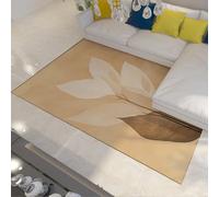 UERWOWELL 160x220cm Tapis Style Nordique Tropical Botanique Feuilles Motif Moderne Tapis Minces pour Salon Chambre Cuisine Lavable Antidérapant