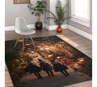 UERWOWELL Décor d’Halloween 150x200cm Tapis Garçons et Filles Drôles Costumes Cosplay Citrouille Motif Tapis de Sol Confortable Mince Tapis pour l’entrée Chambre