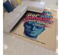 UERWOWELL Style de Typographie Abstraite 200x300cm Tapis Citations de Motivation colorées Imprimer Tapis de Sol Confortable à Poils Ras pour Salon Chambre Bureau