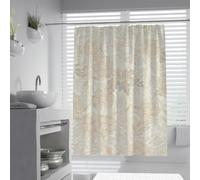 UERWOWELL Style Morris Hortensia Rideau de Douche Vintage Feuille, Fleur en Grappe Tissu Rideau de Bain, Pastel Antique Prairie Décoration de Salle de Bain W150xL180 cm