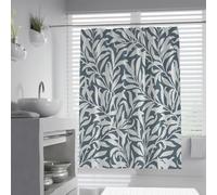UERWOWELL Style Morris Saule Rideau de Douche Rétro Branches Élégantes, Herbes Forêt Feuille Lavable Tissu Décoration de Salle de Bain, Imperméable Rideau de Bain W150xL180 cm