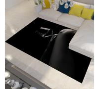 UERWOWELL Tapis Cour minimalistes Silhouette Femme avec Motif Vaisselle Lavable Tapis à Poils Bas 120x200cm Décoration Sol Cuisine dans Une galerie Style Urbain Moderne