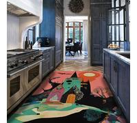 UERWOWELL Tapis de Style Gothique Imaginative Fantasy Architecture Motif Tapis Minces antidérapants pour Les espaces créatifs Salon Salle de Jeux 80x150cm
