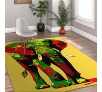 UERWOWELL Tapis Pop Art 120x150cm Street Art Graffiti Style Éléphant coloré Motif Tapis à Poils Ras pour Salon Chambre Portable Pliable