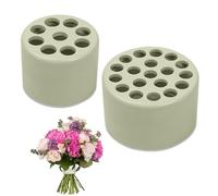 UESDU Hanataba Lot de 2 supports de fleurs en spirale Ikebana - Support de tige de fleur - Vase - Twisters DIY - Bouquet de fleurs - Accessoire vert (grand + petit)