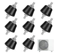 UESDU Lot de 8 pieds anti-vibrations en caoutchouc M8 - Amortisseurs de vibrations pour support mural - Pour climatiseur