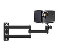 UESDU Support Videoprojecteur Mural, Support Projecteur Rotatif à 360° en Métal Support Retroprojecteur Pliable avec Interface à vis de 1/4" Supports Vidéoprojecteurs pour Home cinéma, Bureau