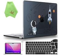 UESWILL Compatible avec MacBook Air 13" M4 M3 M2 2022-2025 A3240 A3113 A2681, coque rigide + protecteur d'écran pour Mac Air 13,6" Touch ID, astronaute A