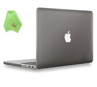 Ueswill Coque rigide pour MacBook lisse doux au toucher Mat givré + chiffon de nettoyage en microfibre MacBook Pro 13" with Retina Display gris