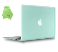 Ueswill Coque rigide pour MacBook lisse doux au toucher Mat givré + chiffon de nettoyage en microfibre Mackbook Air 13" Green