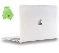 Ueswill Coque rigide pour MacBook lisse doux au toucher Mat givré + chiffon de nettoyage en microfibre MacBook 12" claire