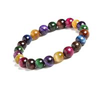 UEUC Bracelet Triple Protection Oeil de Tigre, Perles en hématite et Obsidienne Noire de (32)