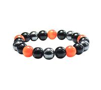 UEUC racelet Triple Protection Oeil de Tigre Perles en hématite et Obsidienne Noire de