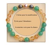 UEUC Women's Natural Stone Beads Bracelet, Crystal 8mm Pearl Gemstone Jewellery Gift(#37)