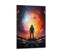 UEWRUUBO Poster décoratif sur toile découverte d'explorateur spatial - Poster mural moderne pour chambre à coucher - 50 x 75 cm