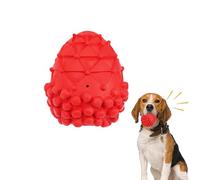 UEXEDO Jouet De Pin Résistant À La Morsure pour Chien, Jouet Dentaire en Caoutchouc Naturel Anti-Usure, avec Sifflet Intégré, Jouet pour Chien Anti-Ennui (Rouge)