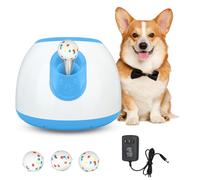 UEXEDO Lance-Balle Automatique pour Chien, Distance Réglable - Jouet d‘Intérieur/Extérieur avec Alimentation Secteur ou Piles - pour Tous Les Chiens, Gardez Votre Chien Actif et Amusé (Blue)