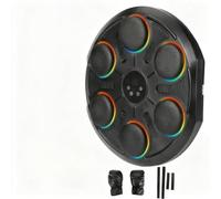 UEXEDO Machine de Boxe Musicale Bluetooth Intelligente, 12 Niveaux de Vitesse, LED Compteur, Machine de Boxe Murale avec Gants de Boxe - pour Adultes et Enfants à la Maison ou dans (A)