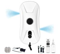 UEXEDO Robot Nettoyeur de Vitres électrique avec Télécommande, Robot Laveur de Vitre Automatique 68dB,Jet d'eau à Trois Voies, pour Fenêtres Intérieures Extérieures (Blanc)