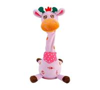 UEXEDO Une Girafe Interactive Qui Danse,Peluche Musicale Bebe, Musique Qui Bouge,Un Jouet éducatif adapté aux Nourrissons,Jouets musicaux,Cadeau paques Bebe (Rose)