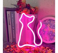UExnkj-Y Chat Neon Enseigne Rose LED Néons Veilleuse Animals Led Sign par Batterie et USB Alimenté Lampe Neon pour Enfants Cadeau D'anniversaire Fille Garçon